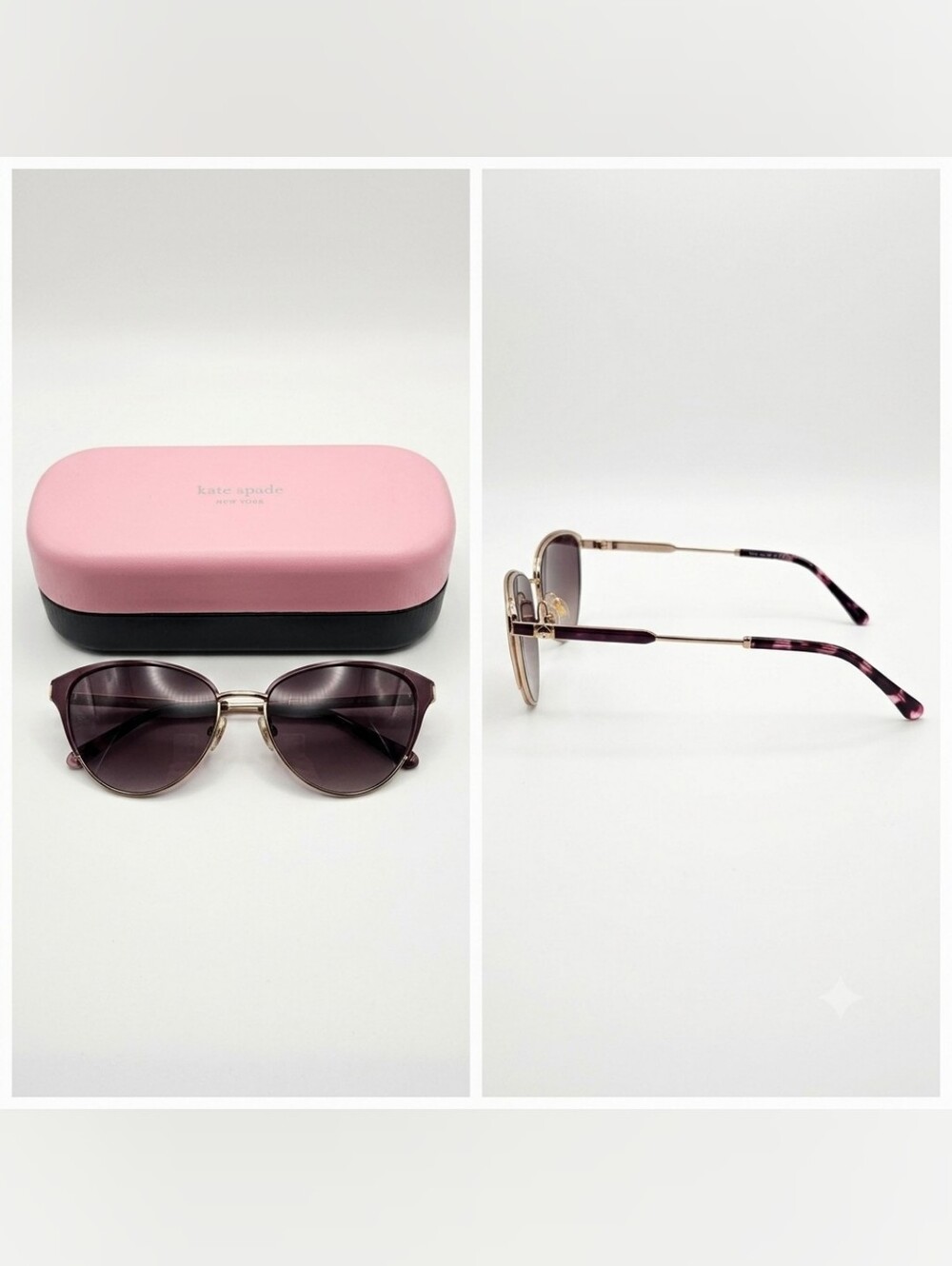 kate spade New York Purple Gradient Cat-Eye Sunglasses